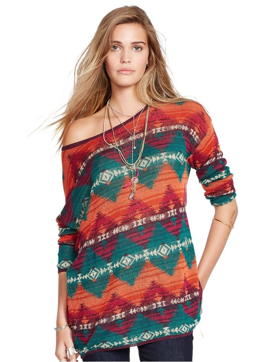 Denim & Supply Ralph Lauren Sweaters - Denim & Supply Ralph Lauren Top Large Relaxed Geometric Aztec Sweater Multi